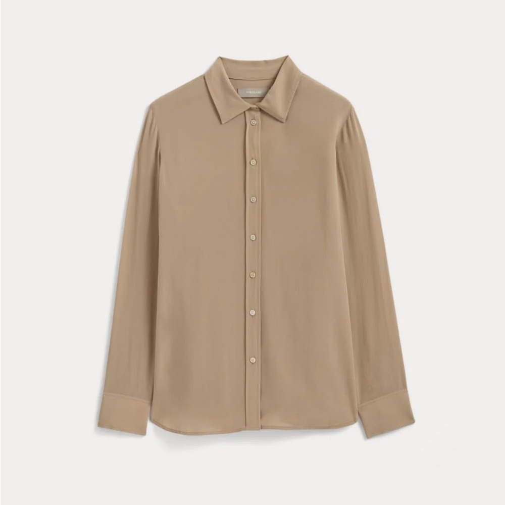Everlane Women's Tan Button Down Shirt